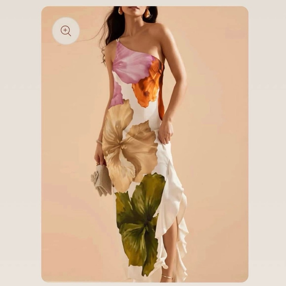 Floral One-Shoulder Dress